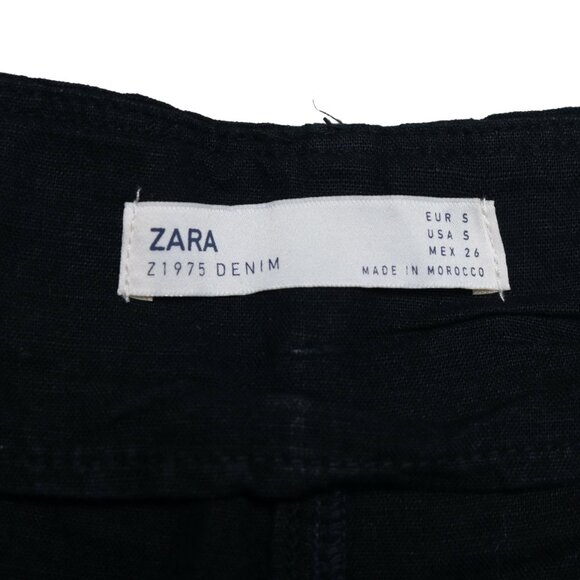 Zara Women's Shorts with Belt in Dark Navy/Black, size Small - Picture 3 of 8